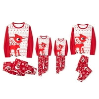 Podudaranje porodične pidžame postavlja Božić PJ-a sa jelenom snježnim pahuljicama tisak tee i hlače