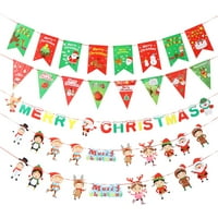 Božićni dekor crtani papirni baneri kreativni viseći ukrasi