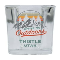 Thistle Utah Istražite otvoreni suvenir Square Square Bany alkohol Staklo 4-pakovanje