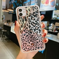 Toyella elektroplating Love Leopard Print Mali struk zaštitni poklopac futrola za telefon Bež iPhone XS