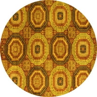 Ahgly Company u zatvorenom okruglu Orijentalno žute moderne prostirke, 6 'okruglica