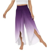 Flašene joge hlače za žene elastična joga visoki struk tisak Hippie punk proret hem sportske hlače