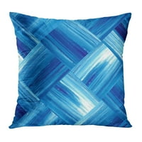 Šareni umjetnik plavi geometrijski uzorak Retro Bright četkica udara za crtanje ulje apstraktno umjetnički mješavina jastučni jastuk