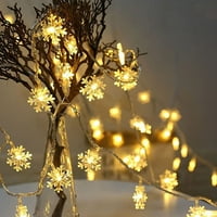 Cuoff Početna Dekor igračke Snowflakes Oblik String Lights Party Wedding Božićna svjetla