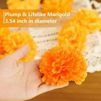 MARIGOLD Cvijeće Umjetni dan mrtvog cvijeta lažni marigold cvijeće glava za izradu Marigold Garlanda