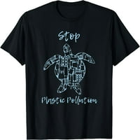 Zaustavite plastičnu zagađenu majicu Morska kornjača Spasite majicu Ocean