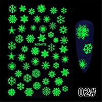 Listovi Svjetlosne naljepnice naljepnice 3D naljepnice za nokte Fluorescentne svjetlosne dizajne leptir