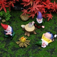 Pijani vrt patuljak GNOME statue pijani patuljak ukras za obrtni gnome za vrt za vrtnu radnu površinu