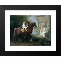 Jean-Antoine Laurent Crna modernog uokvirenog muzeja Art Print pod nazivom - slikar i njegova porodica,