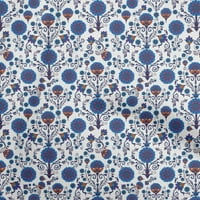 Onuone svilena tabby teal plava tkanina cvjetara DIY odjeća za preciziranje tkanine tiskane tkanine