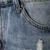 Traper kratke hlače za muškarce Ljetni vintage oprani raštrkani u nevolji ravni montiraju duljine koljena Ležerne hlače