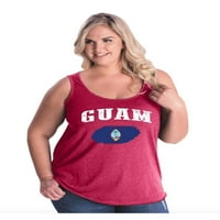 Mama omiljena - Ženska tenka Plus veličine, do veličine - Guam zastava