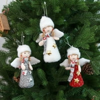 Angel ukrasi božićne lutke viseći ukrasi Božićno drvce plišane ukrase slatki anđeo lutka privjesak božićni
