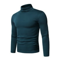 Levmjia muške košulje s dugim rukavima Prodaja muške turtleneck dugih rukava puna boja STRET SLIM FIT DROP GORNJA BLOUSE