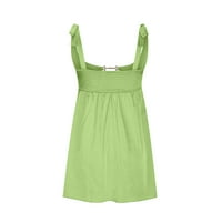 Ženske ljetne haljine plus veličina haljina košulja haljina visokog vrata CoverAll mekani zeleni l