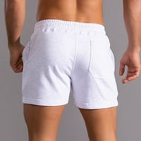 Auroural muškarci kratke hlače za čišćenje ljudi Čvrsti pamuk tri točke hlače Sportske elastične šorc-up-up-up