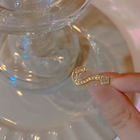 Dijamantna pitanja Označi prsten Ženski Osobni dizajn Prsten Ženski zadnjiv prsten za prste za Valentinovo