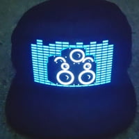 Osvjetljenje zvuka aktivirano bejzbol kape DJ LED bljeskajući šešir sa odvojivim ekranom za muškarca