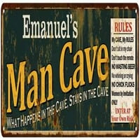 Emanuel's Man Cave pravila Zelena potpisa Dekor Poklon 206180005396
