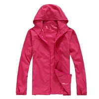 IOPQO jakna za kišu žene Ženske jakne žene Čvrsta kišna jakna na otvorenom plus veličina s kapuljačom
