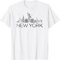 New York City Skyline Kip Liberty Buildings Ptice Majica