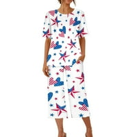 Moxiu ženske pidžame setovi hlače Capri ljetni ženski tisak kratkih rukava za spavanje s kratkim rukavima s džepovima Lounge Hlače PJS setovi