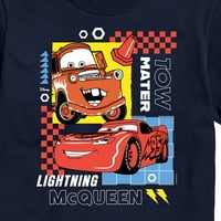 Automobili - Mater McQueen Grid - Muška grafička majica kratkih rukava