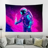 Jellyfish astronaut tapiserija za spavaću sobu estetske trippy tapiset zid viseći zid Art Art Thurctries za spavaću sobu za žene Muškarci Djevojke dječake Dorm Party horizontalna tapiserija, XL 80 × 60