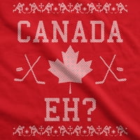 Muški kanadski EH ružni božićni džemper Kanadski praznični majica - 3xL grafičke teže