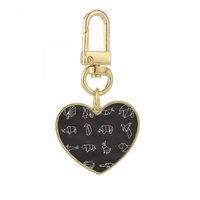Origa životinjski geometrijski oblik zlatnog kvenstva za kvenstvo za ključeve od srca