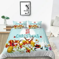 Sretan božićni ispisani prekrivač pokrivača festival poklon posteljina odijelo za kućnu posteljinu, kralj