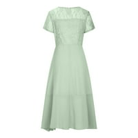 Ljetne haljine za žene Ženska šifon Elegantna čipka za šivanje haljine šuplje duga haljina djeverska
