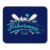 Fisher Fisher Club Saltwater Sport Badge Bait Bass MousePad Mouse Pad Mouse Mat