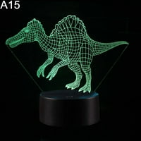 Noćna svjetlost Sarkoyar, dinosaur 3D iluzija promjena boje LED stol svijetlo dječje sobom noćna svjetiljka