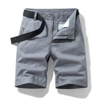 Muške kratke hlače za ljetni modni muški džepni zatvarač otpornosti za slobodno vrijeme za slobodno vrijeme, kratke hlače Sive 36