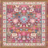 Rugs.com Fleur Collection Propise - 9 '12' Multi srednjih hrpa savršeno za dnevne sobe, velike blagovaonice,