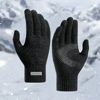 FABIURT MUŠKE RUKAVICE Zimske pletenje Muške gume uzorak tople plišane vunene rukavice, c