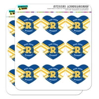 Riverdale River Vixens Cheer logo u obliku srčanog oblikovanog kalendara zanatske naljepnice