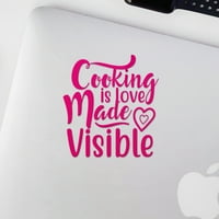 Prozirne naljepnice za kuhanje je ljubav vidljive vrhunske vodootporne vinilne naljepnice za laptop