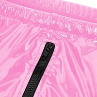 Muški sjajni plićackasti gaćice za bazen za bazen bikini kupatilo noćni klub performanse vruće hlače ružičaste l