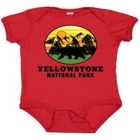 Inktastic Yellowstone Nacionalni park sa medvjeđim planinama i drvećem Crico poklon dječji dječak ili