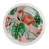 Ownta gumb sa vijcima set za kuhinjske ormare za crteže komoda povlače ručke kućne dekor Flamingo &