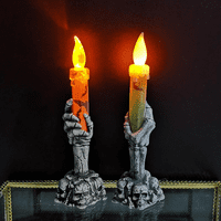 Rush skeleton Držač svijeća za svijeće, LED kostur Skeleton Svijećno svjetlo STAND DOKLJUČITE UKLJUČIVANJE Baterija, za Halloween Home Dekoracije zabave S301
