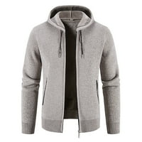 Muška kardigana zip-up jakna zimski postolje ovratnik džemper fleece jakna