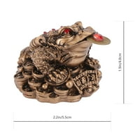 Hemoton kineski toad životinjski modelni figurice Creative Feng Shui Money Fortune bogatstva Organizacije uredski ukras ukrase ukrasi Dobri pokloni