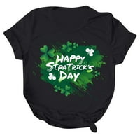 Mikilon Ženska majica Tees Funny Slatki kratki rukav St. Patrick's Dnevna majica Poklon poklon poklon