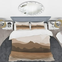 Art DemandART 'minimalistički terakotani pejzažni' moderni prekrivač od prekrivača za prekrivač + kombilter