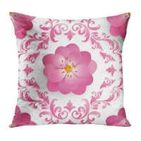 Zidni sakura cvijet elegantan za 3D sjene i istaknute rez uzorak cvjetni list prekrasan kozmetički jastučni jastučni jastučni poklopac jastuka