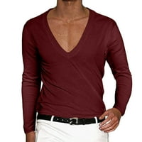 Muškarci Dugi rukav V-izrez Pulover pulover, Ležerne prilike, majice
