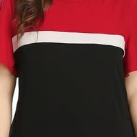 Majica Clearhb Miarhb Dame Color Block okrugli vrat Crveni XL